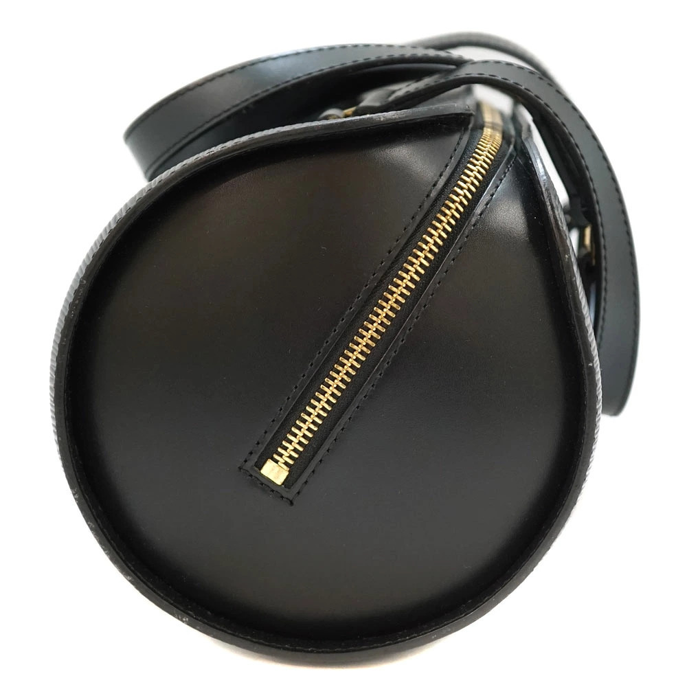 Louis Vuitton Cylindrical Bag Black Epi Handbag Soufflot LV Leather